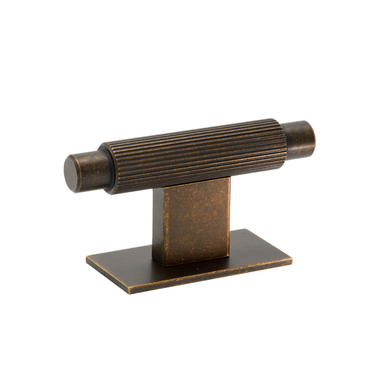 Knob T Arpa - Backplate - Antique brass