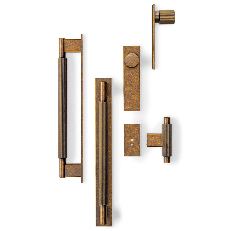 Handle Arpa - Backplate - 192mm - Antique brass