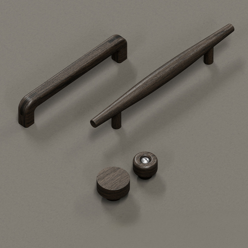Knob Nola - 30mm - Dark-stained oak