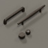 Knob Nola - 30mm - Dark-stained oak Knob Nola - 30mm - Dark-stained oak