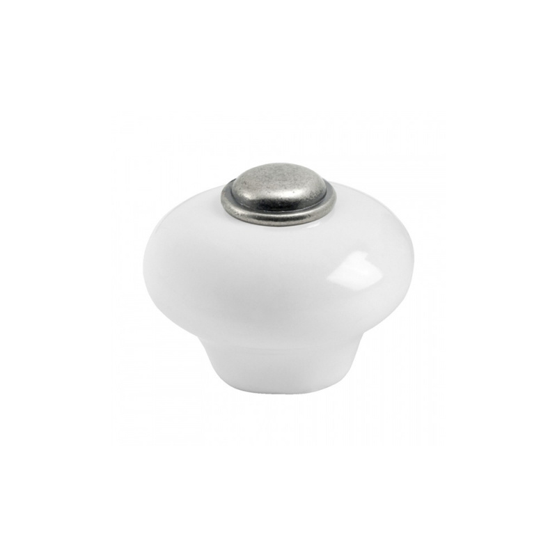 Knob 409 - Tin/Porcelain