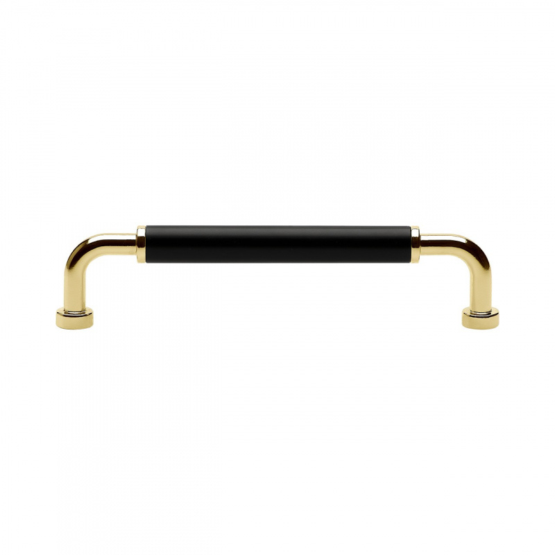 Handle Brohult M - 128mm - Polished brass/Black