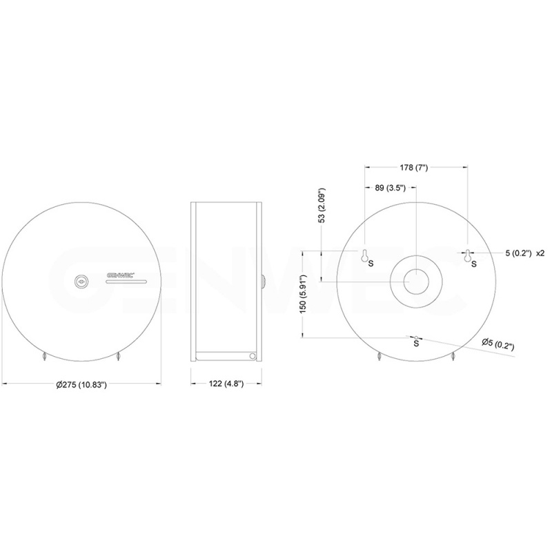 Toilet paper holder Jumbo Stay - Matt black