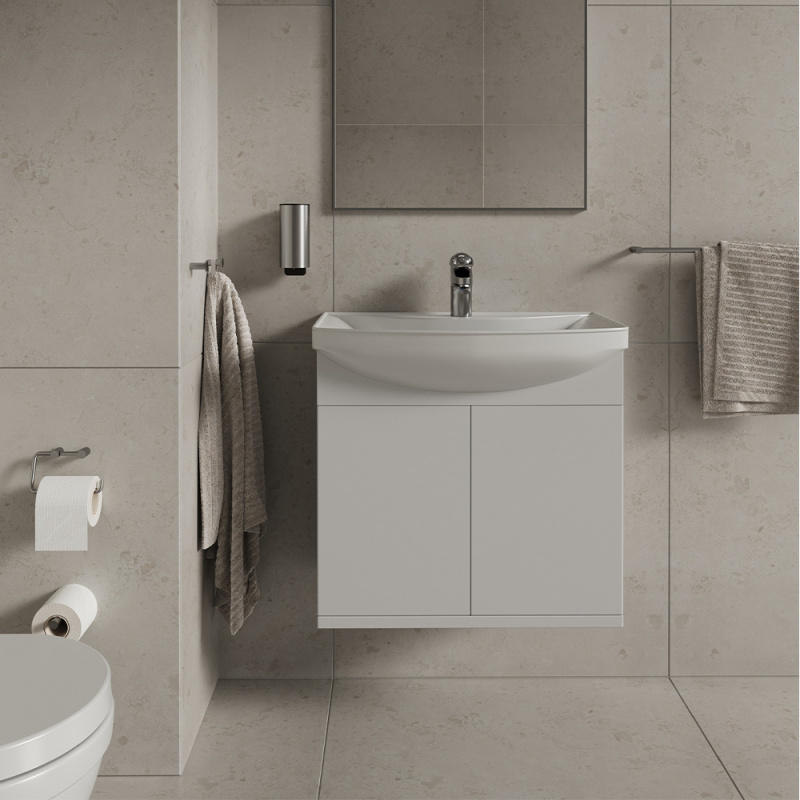 Toilet paper holder Stay - Brushed stainless steel