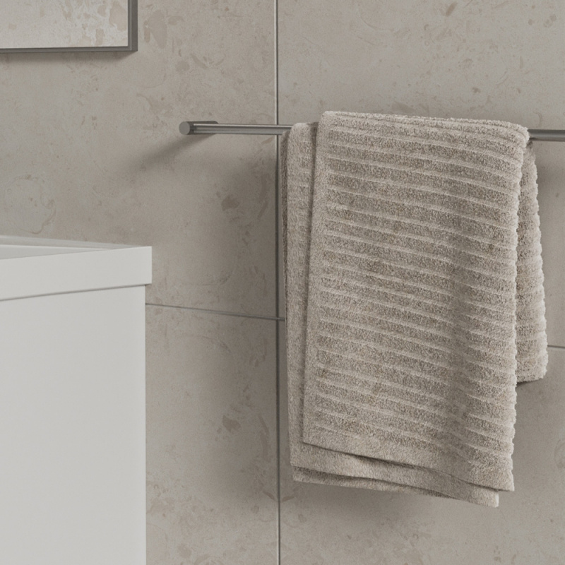 Towel rail Stay - Brushed stainless steel