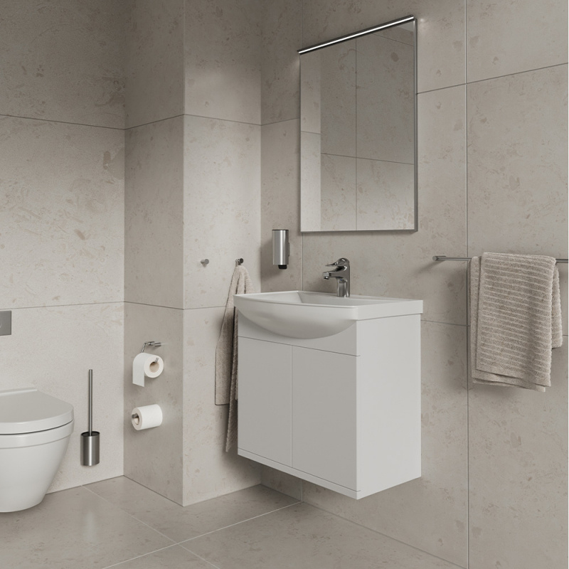 Toilet brush Stay - Brushed stainless steel