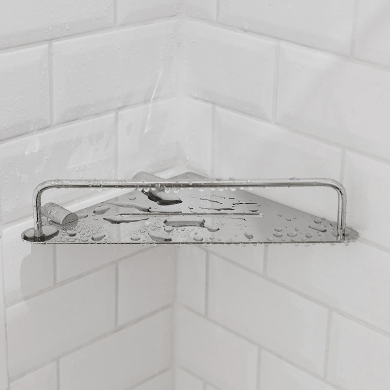 Match - Corner shelf - Polished chrome