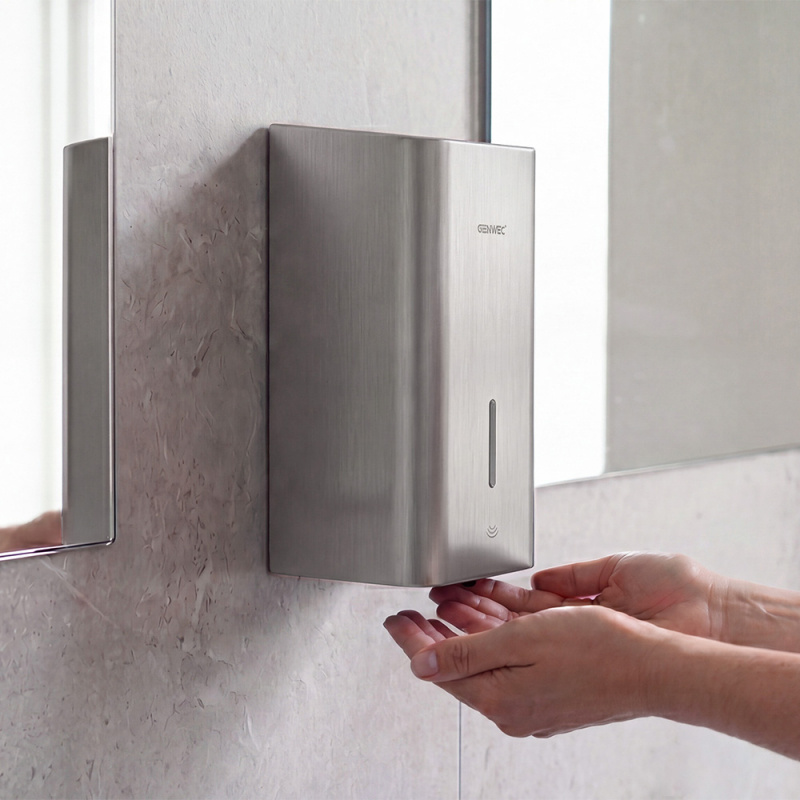 Automatic soap dispenser Stay - Brushed stainless steel