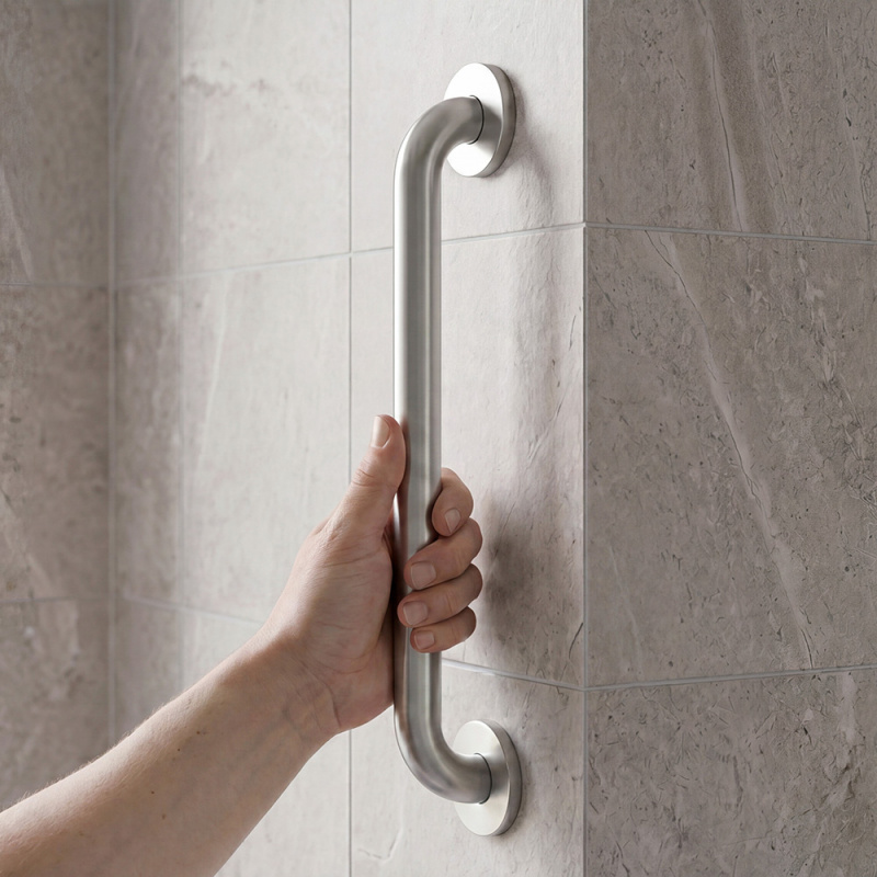 Support handle Stay - 400mm - Brushed stainless steel