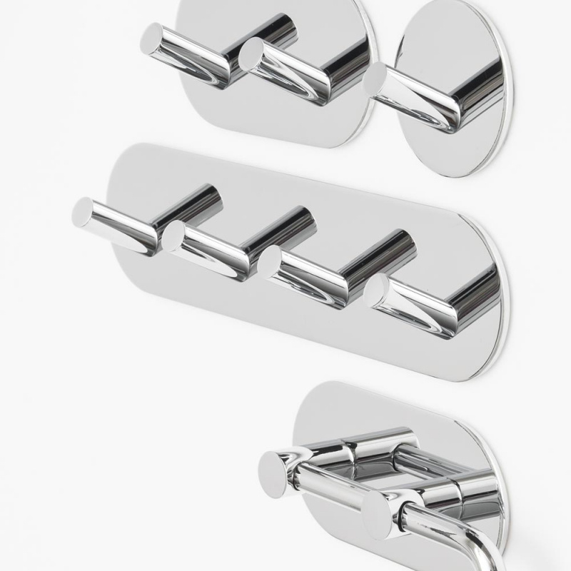 Base 100 - 1 Hook - Polished Chrome