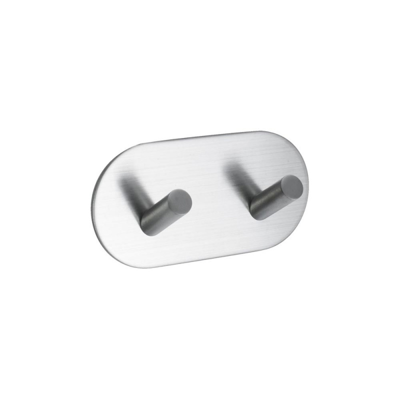 Base 100 - 2 Hook - Brushed stainless steel