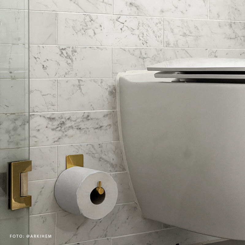 Base 200 - Spare Paper Holder - Polished Brass