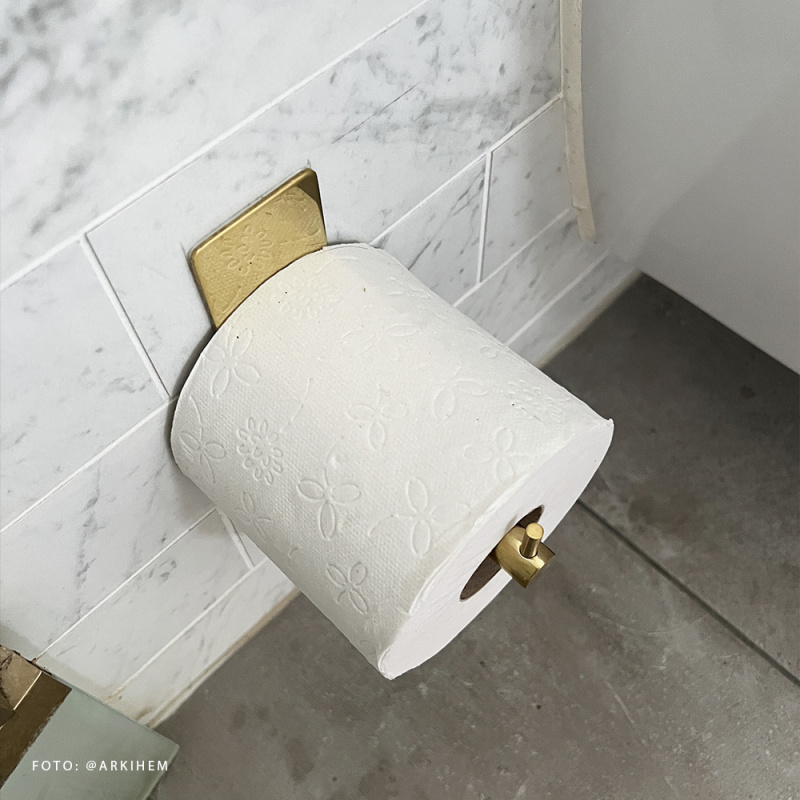 Base 200 - Spare Paper Holder - Polished Brass