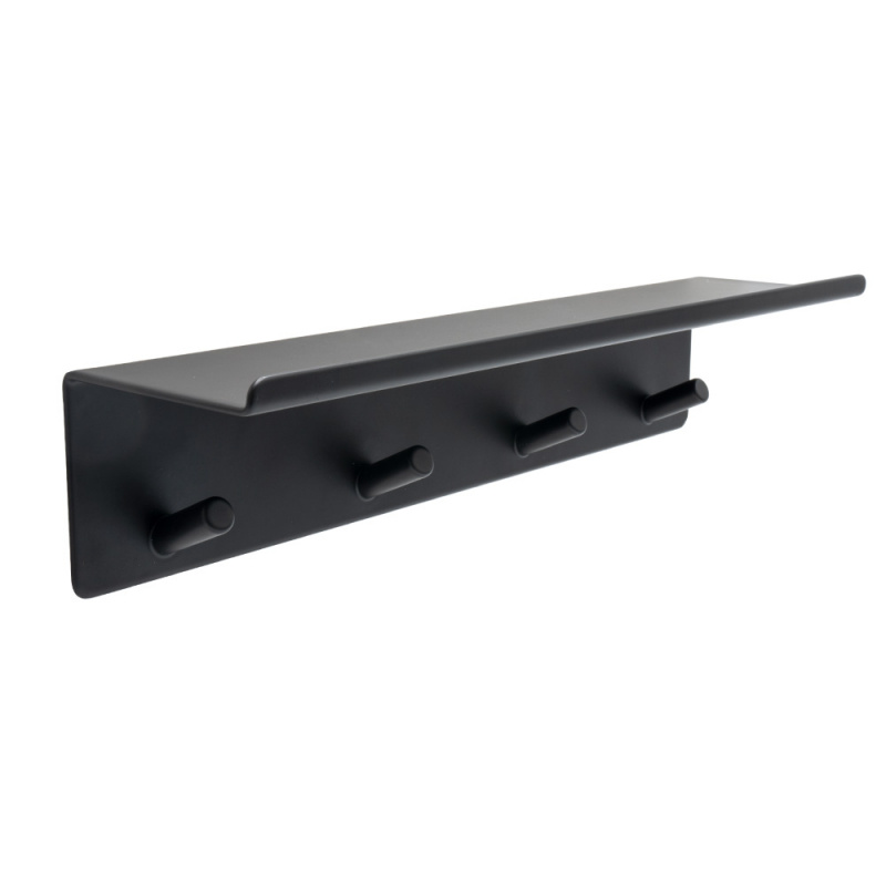 Base - Hook rail with shelf - Matt black