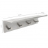 Base - Hook rail with shelf - Brushed stainless steel