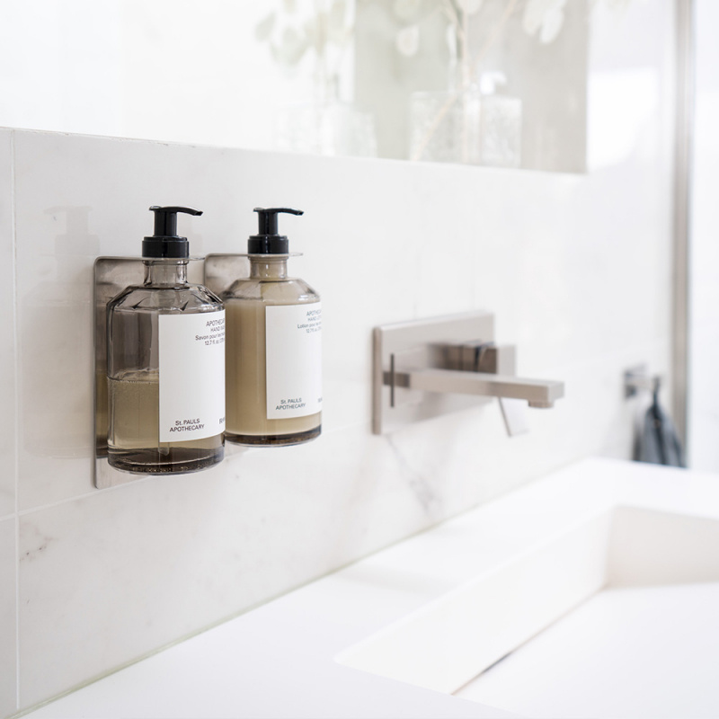 Base - Soap Pump Holder - Brushed stainless steel