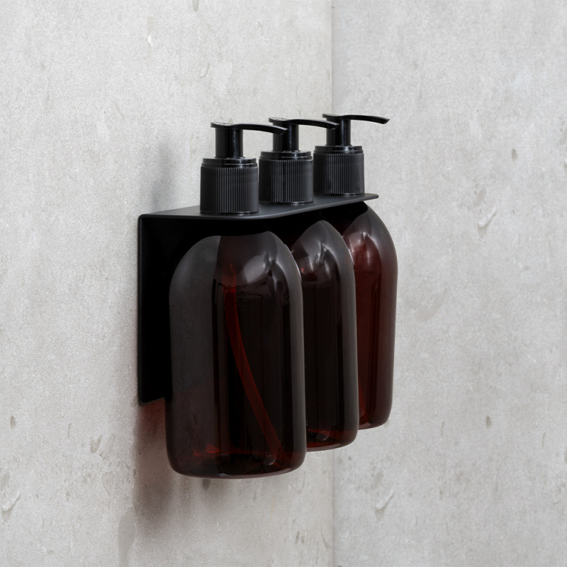 Base - Soap Pump Holder Triple - Matt black