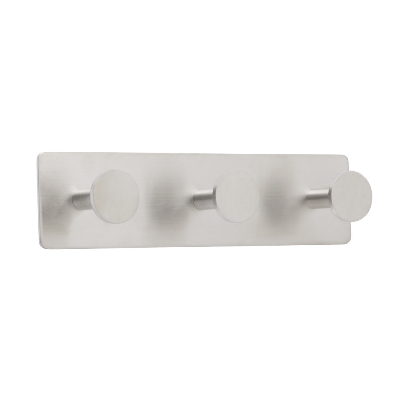 Base 210 - 3 Hook - Brushed stainless steel