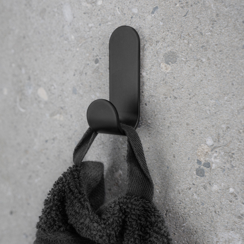 Base - Single hook - Matte black