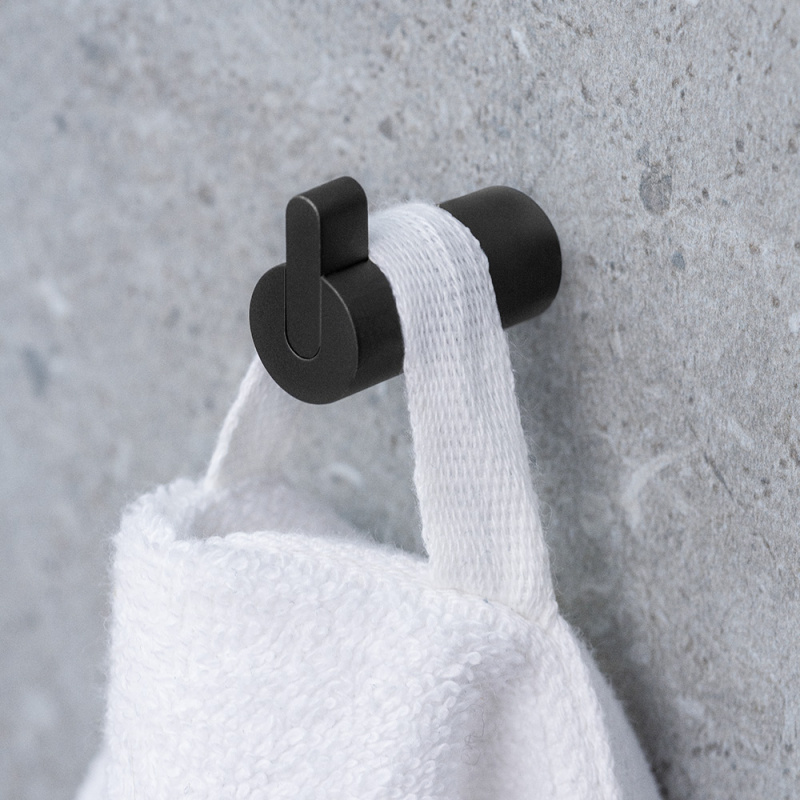 Flow - Single hook - Matte black