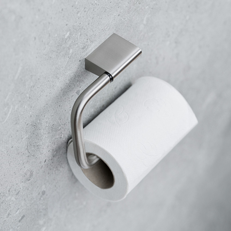 Flow - Toilet paper holder - Brushed nickel