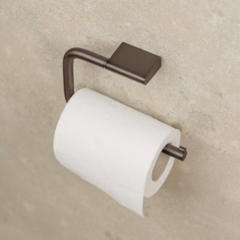 Flow - Toilet paper holder - Burnished brass