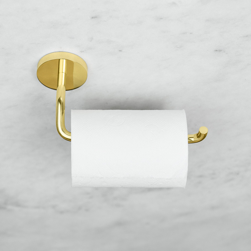 Calm - Toilet paper holder - Polished brass