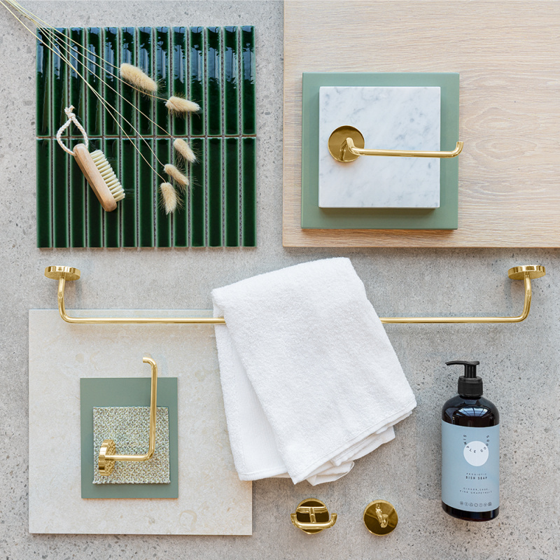 Calm - Towel rail - Polished brass