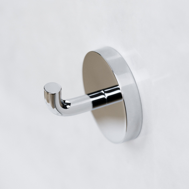 Calm - Single hook - Polished chrome