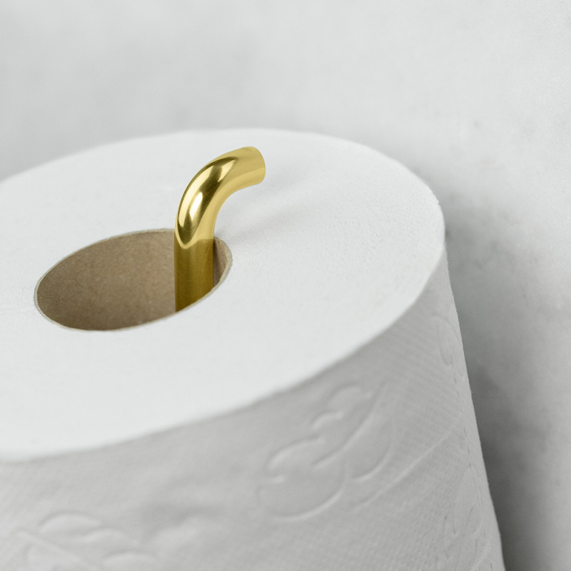 Calm - Spare toilet holder - Polished brass