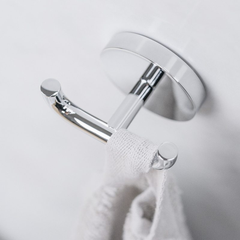 Calm - Double hook - Polished chrome