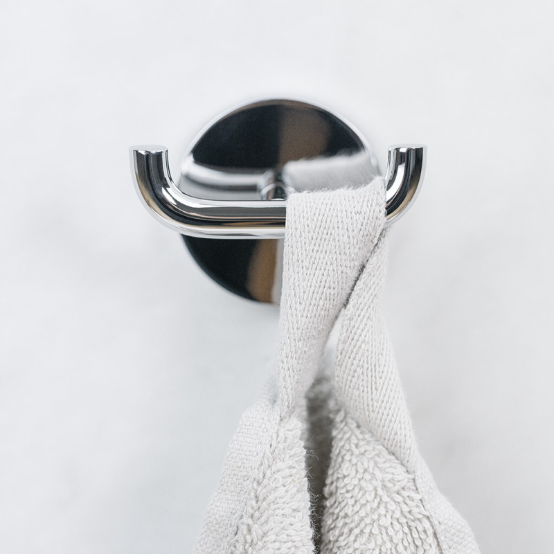 Calm - Double hook - Polished chrome