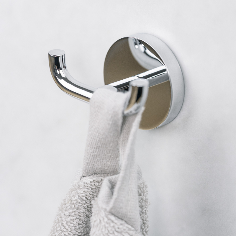 Calm - Double hook - Polished chrome