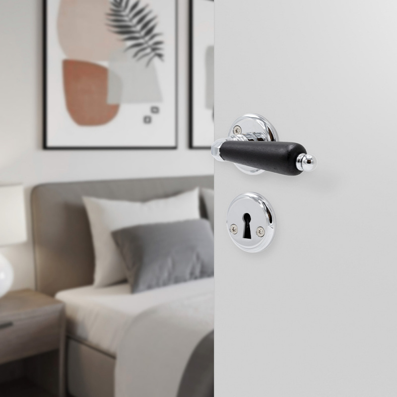 Door Handle Balder - Chrome/black