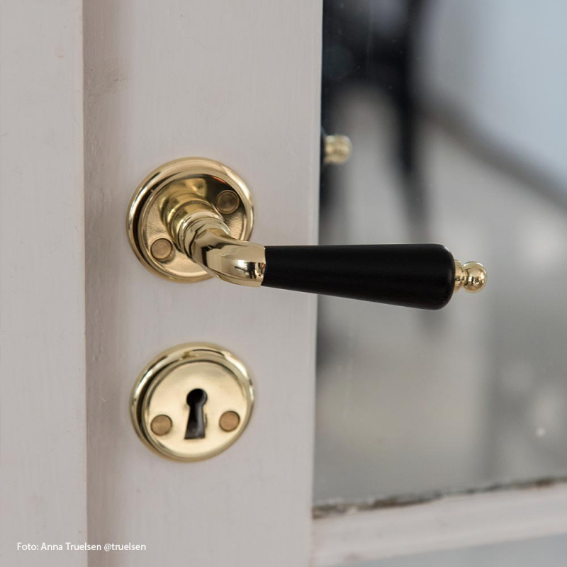 Door Handle Balder - Brass/black