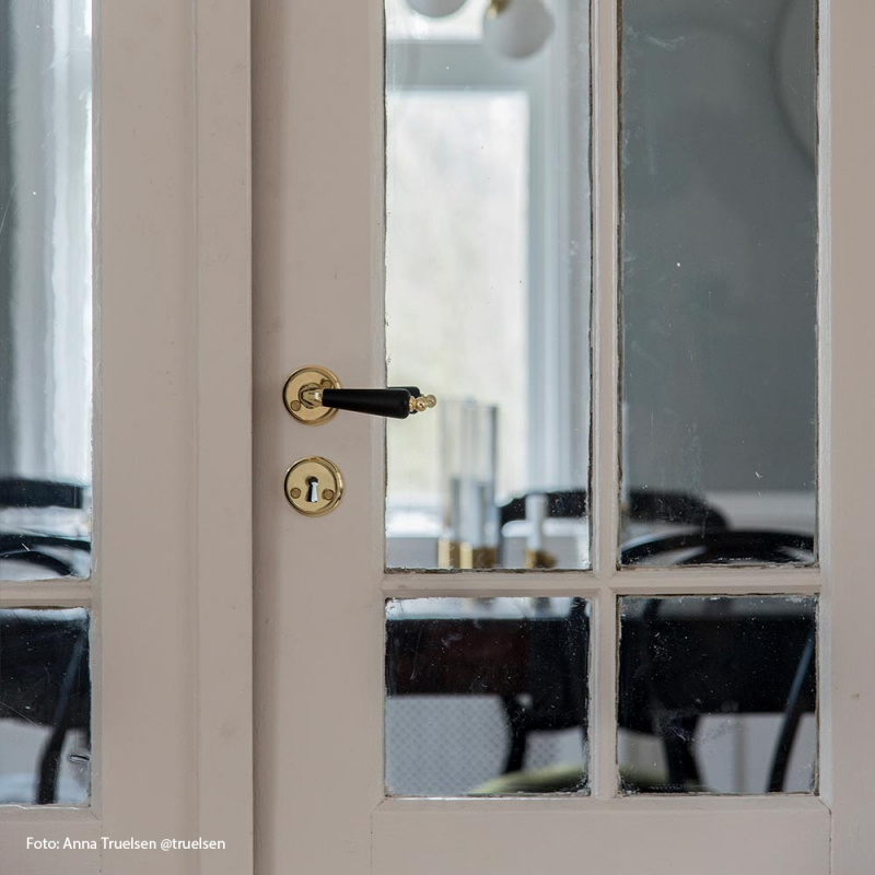 Door Handle Balder - Brass/black