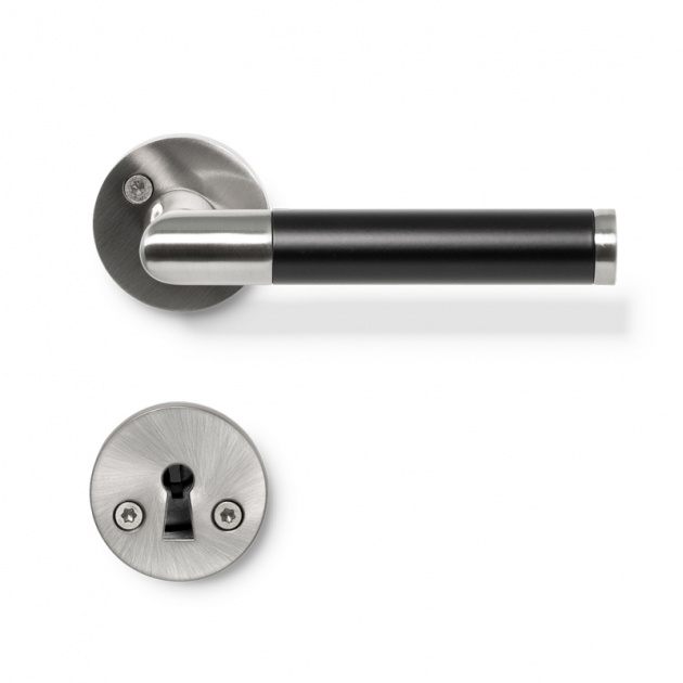 Door Handle Koster - Brushed Chrome/Black