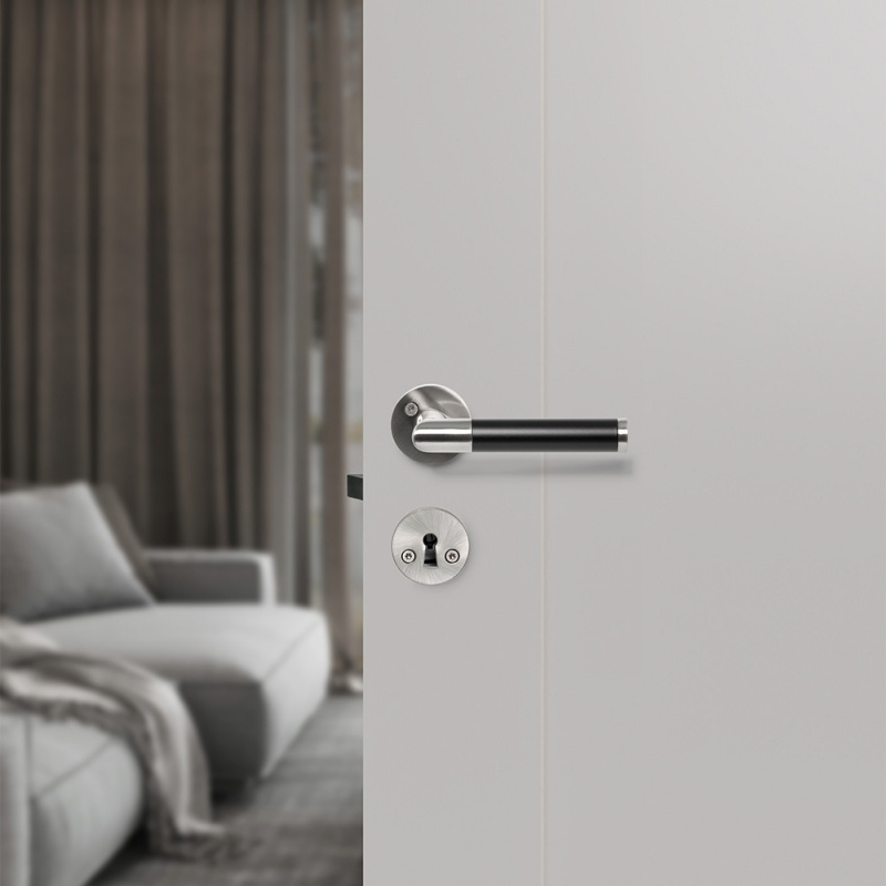 Door Handle Koster - Brushed Chrome/Black