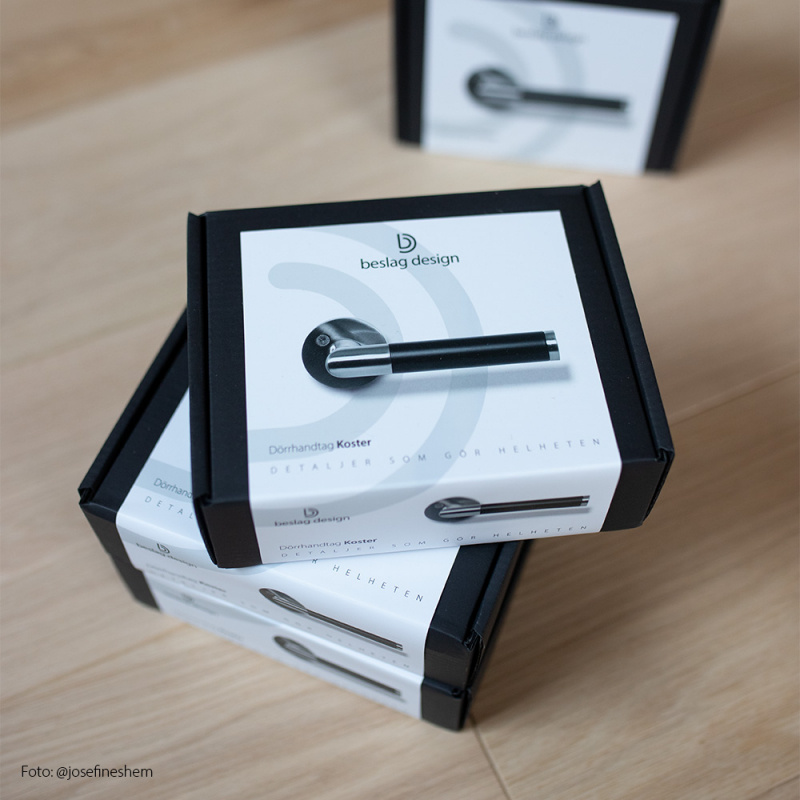 Door Handle Koster - Brushed Chrome/Black