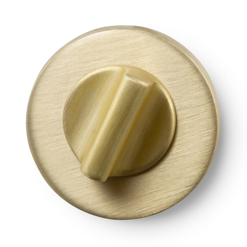 Toilet thumb turn R - European standard - Brushed brass
