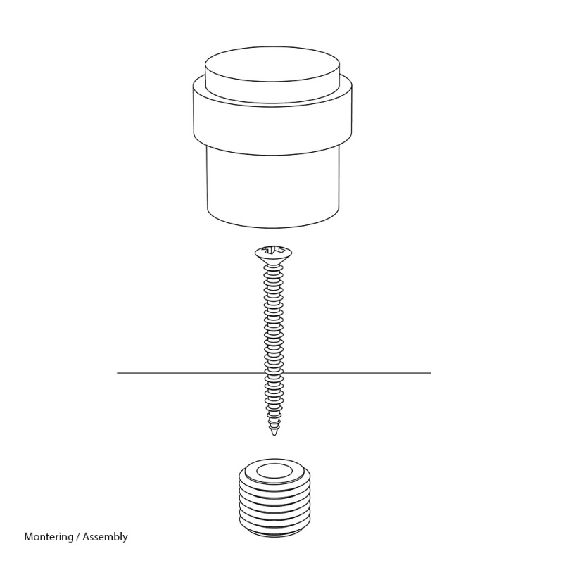 Door Stop Helix - Stainless steel look