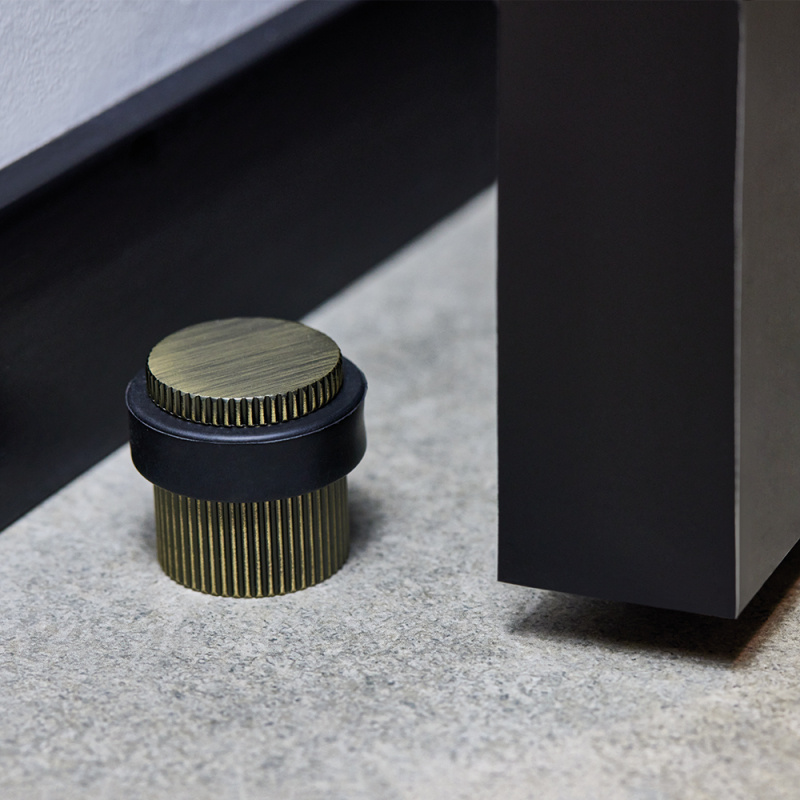 Door Stop Helix Stripe - Antique Bronze