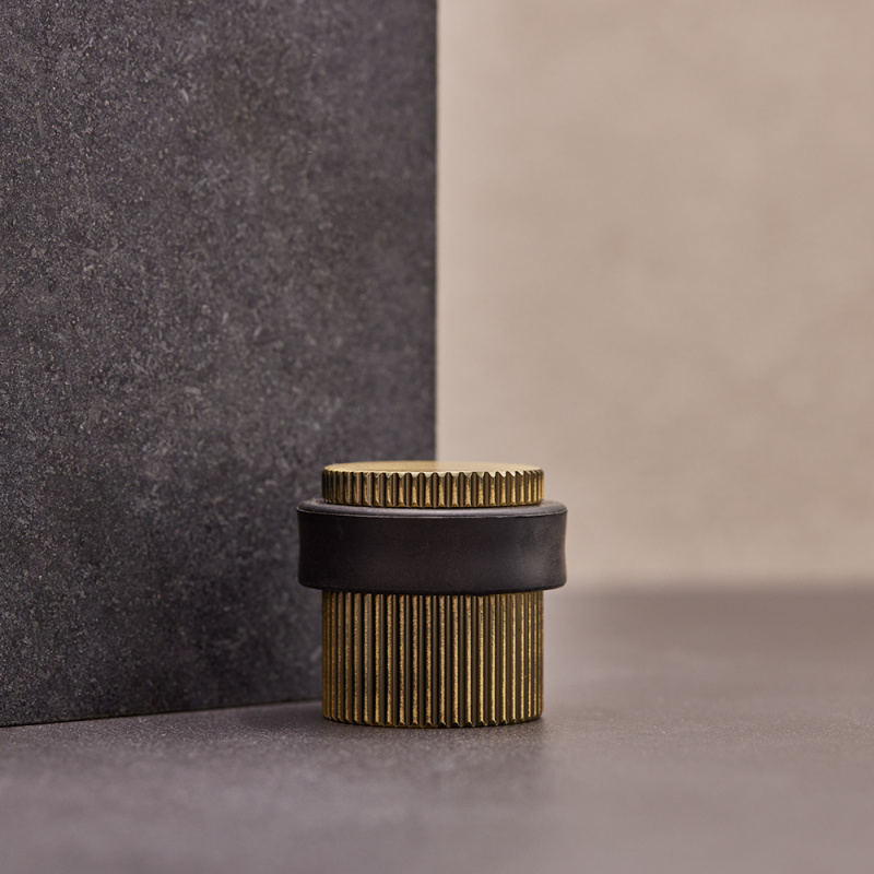 Door stop Helix Stripe - Antique Bronze