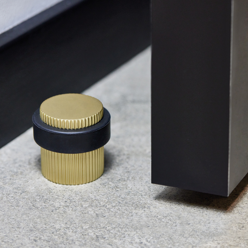 Door Stop Helix Stripe - Brass