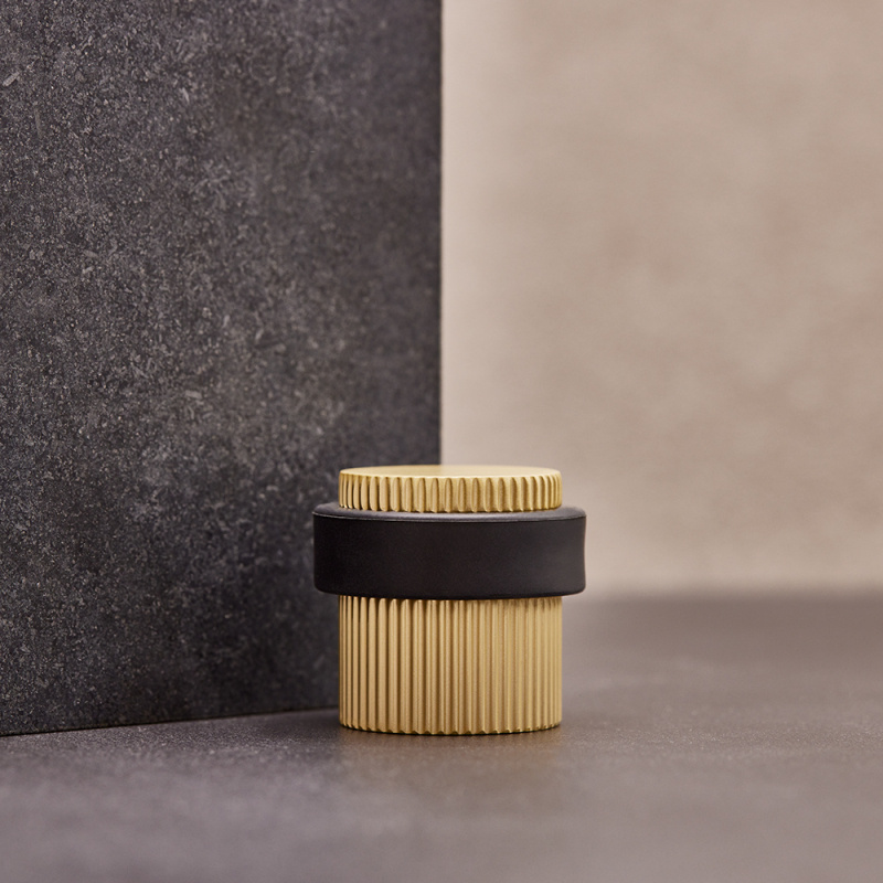 Door stop Helix Stripe - Brass