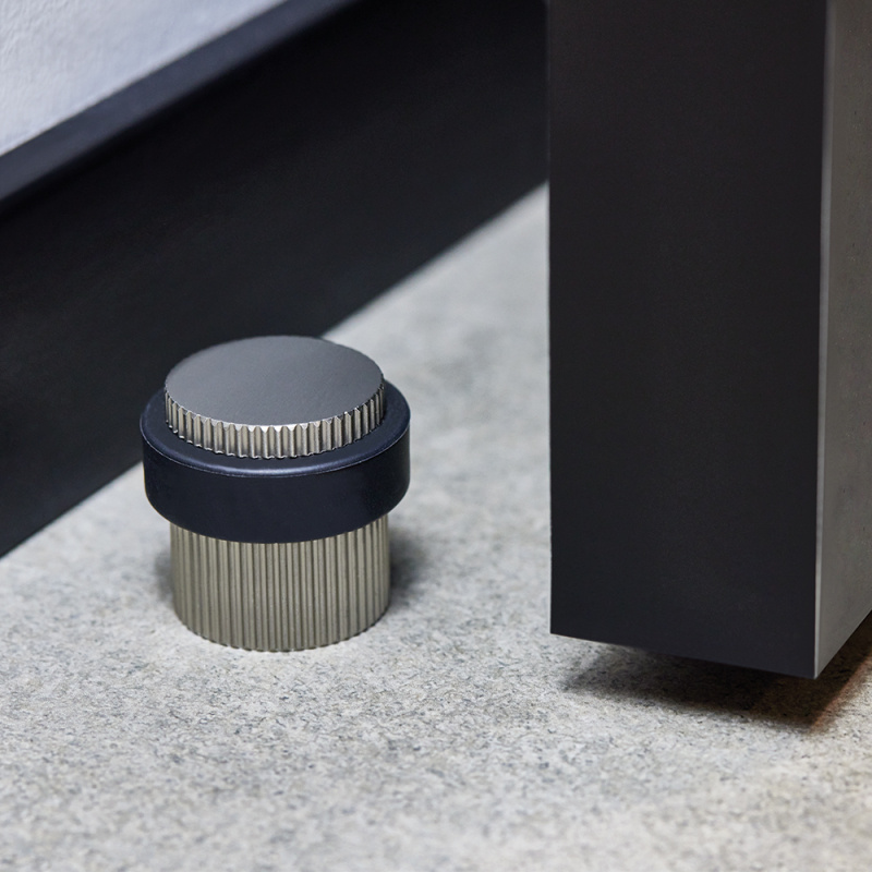 Door Stop Helix Stripe - Stainless steel look