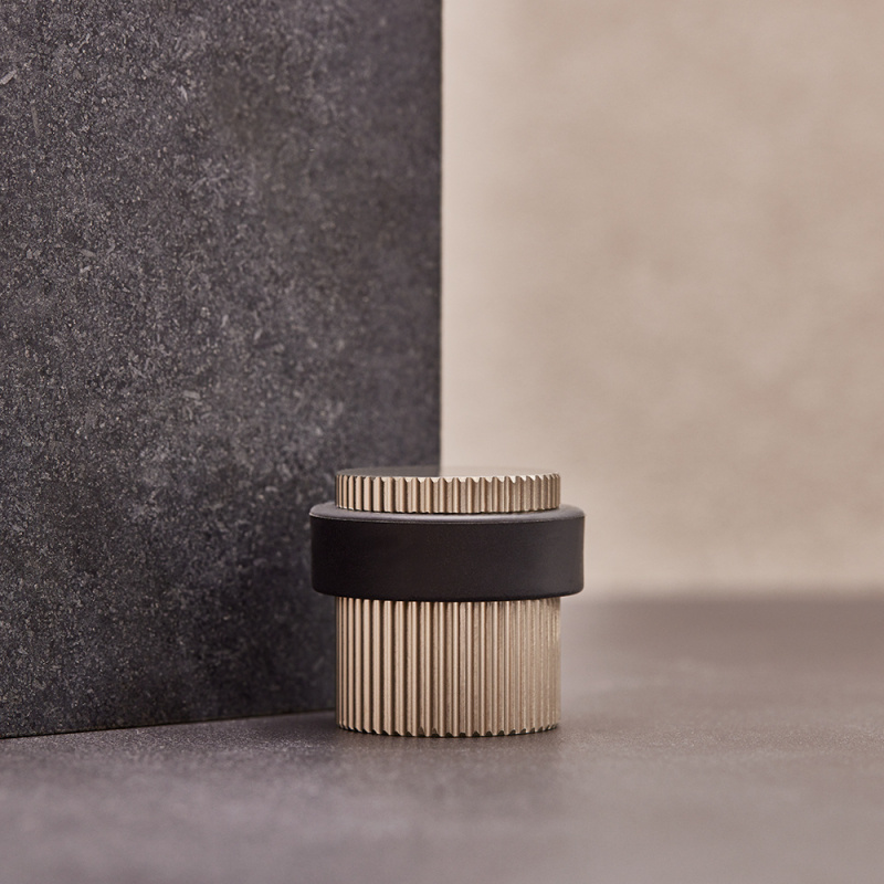 Door stop Helix Stripe - Stainless steel
