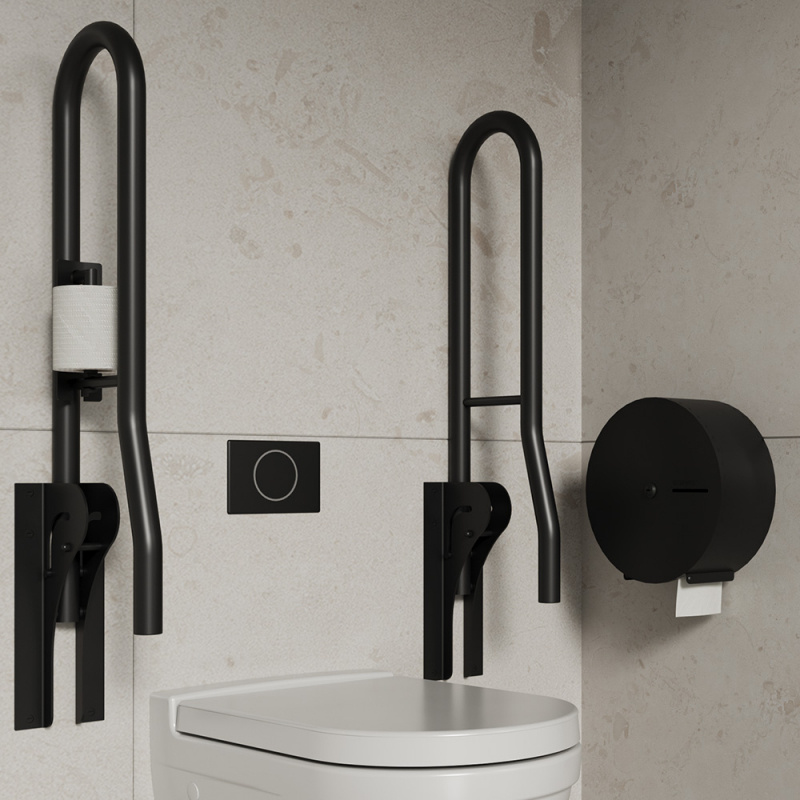 Armrest for toilet 40134 - Matt black