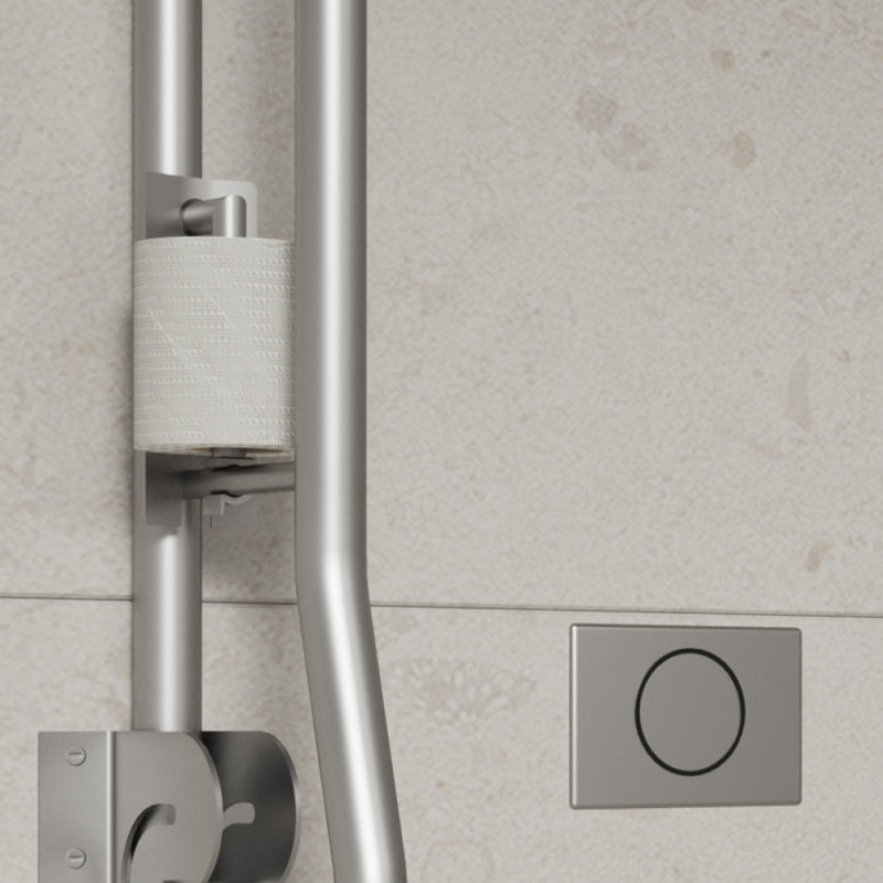 Paper holder for armrest 40134 - Stainless steel