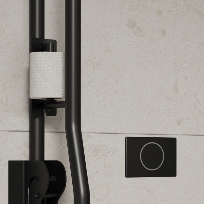 Paper holder for armrest 40134 - Matt black